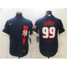 MLB New York Yankees 99 Aaron Judge Navy Nike 2021 MLB All-Star Flexbase Jersey
