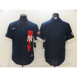 MLB New York Yankees Blank Navy Nike 2021 MLB All-Star Flexbase Jersey