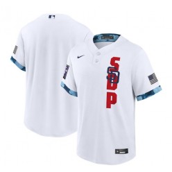 MLB San Diego Padres Blank White Nike 2021 MLB All-Star Cool Base Jersey