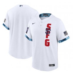 MLB San Francisco Giants Blank White Nike 2021 MLB All-Star Cool Base Jersey