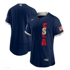 MLB Seattle Mariners Blank Navy Nike 2021 MLB All-Star Flexbase Jersey