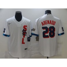 MLB St Louis Cardinals 28 Nolan Arenado White Nike 2021 MLB All-Star Cool Base Jersey