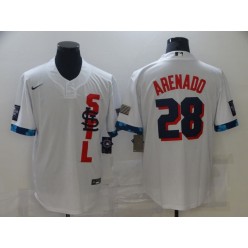 MLB St Louis Cardinals 28 Nolan Arenado White Nike 2021 MLB All-Star Cool Base Jersey