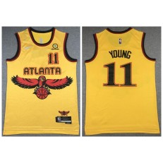 Atlanta Hawks #11 Trae Young Yellow 2021-22 City Edition Nike Swingman Jersey