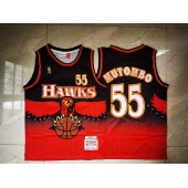 Atlanta Hawks #55 Dikembe Mutombo Red 1996-97 Hardwood Classics Jersey