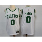 Boston Celtics #0 Jayson Tatum White Nike Diamond 75th Anniversary City Edition Throwback Swingman Jersey