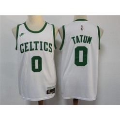 Boston Celtics #0 Jayson Tatum White Nike Diamond 75th Anniversary City Edition Throwback Swingman Jersey