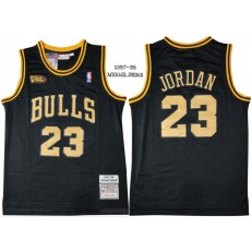 Chicago Bulls #23 Michael Jordan Black 1997-98 Hardwood Classics NBA Finals Mesh Jersey