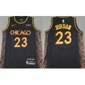 Chicago Bulls #23 Michael Jordan Black 2021 City Edition Nike Swingman Jersey