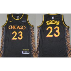 Chicago Bulls #23 Michael Jordan Black 2021 City Edition Nike Swingman Jersey