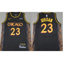 Chicago Bulls #23 Michael Jordan Black 2021 City Edition Nike Swingman Jersey