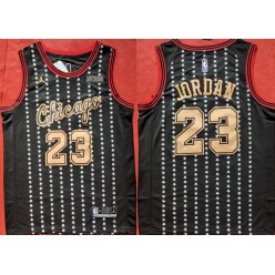 Chicago Bulls #23 Michael Jordan Black Jordan Brand Swingman Jersey