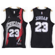 Chicago Bulls #23 Michael Jordan Black Jordan Brand Swingman Jerseys