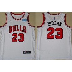 Chicago Bulls #23 Michael Jordan White Nike Swingman Jersey