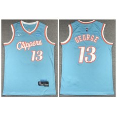 Los Angeles Clippers #13 Paul George Blue 2021-22 City Edition Nike Swingman Jersey