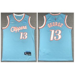 Los Angeles Clippers #13 Paul George Blue 2021-22 City Edition Nike Swingman Jersey