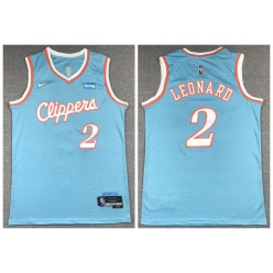 Los Angeles Clippers #2 Kawhi Leonard Blue 2021-22 City Edition Nike Swingman Jersey