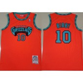 Memphis Grizzlies #10 Mike Bibby Orange 1998-99 Hardwood Classics Jersey
