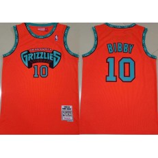 Memphis Grizzlies #10 Mike Bibby Orange 1998-99 Hardwood Classics Jersey