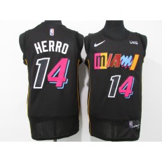 Miami Heat #14 Tyler Herro Black Nike Diamond 75th Anniversary City Edition Swingman Jersey