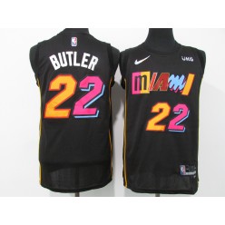 Miami Heat #22 Jimmy Butler Black Nike Diamond 75th Anniversary City Edition Swingman Jersey