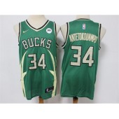 Milwaukee Bucks #34 Giannis Antetokounmpo Green Nike 2021 Earned Edition Swingman Jersey