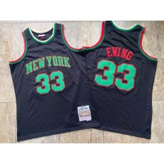New York Knicks #33 Patrick Ewing Black 1991-92 Hardwood Classics Jersey