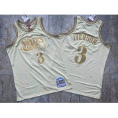 Philadelphia 76ers #3 Allen Iverson Cream 2000-01 Hardwood Classics Jersey