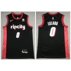 Portland Trail Blazers #0 Damian Lillard Black 2021-22 City Edition Swingman Jersey