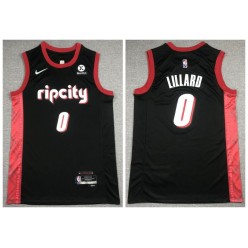 Portland Trail Blazers #0 Damian Lillard Black 2021-22 City Edition Swingman Jersey