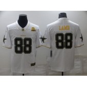 Dallas Cowboys #88 CeeDee Lamb White Gold Est 1960 Patch Vapor Limited Jersey