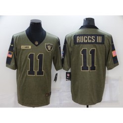 Las Vegas Raiders #11 Henry Ruggs III Olive 2021 Salute To Service Limited Jersey