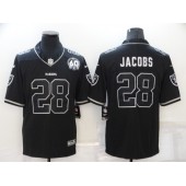 Las Vegas Raiders #28 Josh Jacobs Black Shadow 60th Anniversary Vapor Limited Jersey