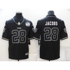 Las Vegas Raiders #28 Josh Jacobs Black Shadow 60th Anniversary Vapor Limited Jersey