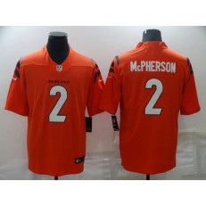 Cincinnati Bengals #2 Evan McPherson Orange Vapor Untouchable Limited Jersey