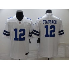Dallas Cowboys #12 Roger Staubach White Vapor Untouchable Limited Jersey