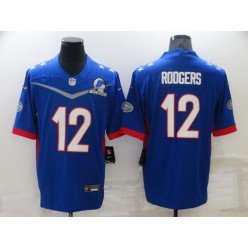 Green Bay Packers #12 Aaron Rodgers Blue 2022 NFC Pro Bowl Limited Jersey