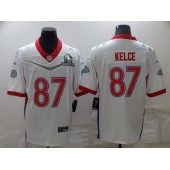 Kansas City Chiefs #87 Travis Kelce White 2022 NFC Pro Bowl Limited Jersey