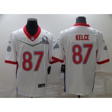 Kansas City Chiefs #87 Travis Kelce White 2022 NFC Pro Bowl Limited Jersey