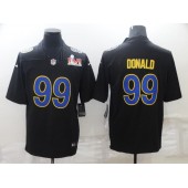 Los Angeles Rams #99 Aaron Donald Black 2022 Super Bowl LVI Vapor Limited Jersey