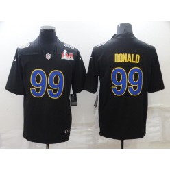 Los Angeles Rams #99 Aaron Donald Black 2022 Super Bowl LVI Vapor Limited Jersey