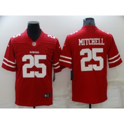 San Francisco 49ers #25 Elijah Mitchell Red Vapor Limited Jersey