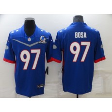 San Francisco 49ers #97 Nick Bosa Blue 2022 NFC Pro Bowl Limited Jersey