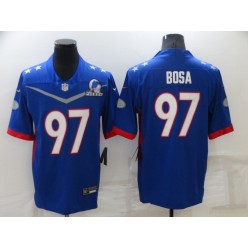San Francisco 49ers #97 Nick Bosa Blue 2022 NFC Pro Bowl Limited Jersey