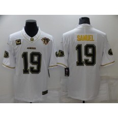 San Francisco 49ers 19 Deebo Samuel White Gold 75th Anniversary Vapor Limited Jersey