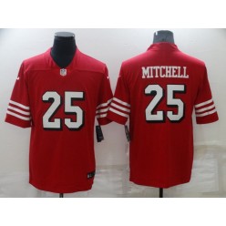 San Francisco 49ers 25 Elijah Mitchell Red Color Rush Vapor Limited Jersey