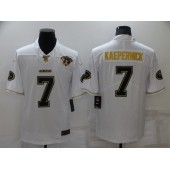 San Francisco 49ers 7 Colin Kaepernick White Gold 75th Anniversary Vapor Limited Jersey