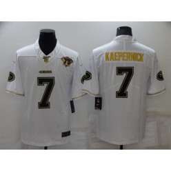 San Francisco 49ers 7 Colin Kaepernick White Gold 75th Anniversary Vapor Limited Jersey