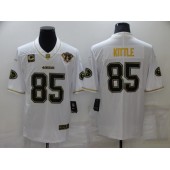 San Francisco 49ers 85 George Kittle White Gold 75th Anniversary Vapor Limited Jersey