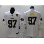 San Francisco 49ers 97 Nick Bosa White Gold 75th Anniversary Vapor Limited Jersey